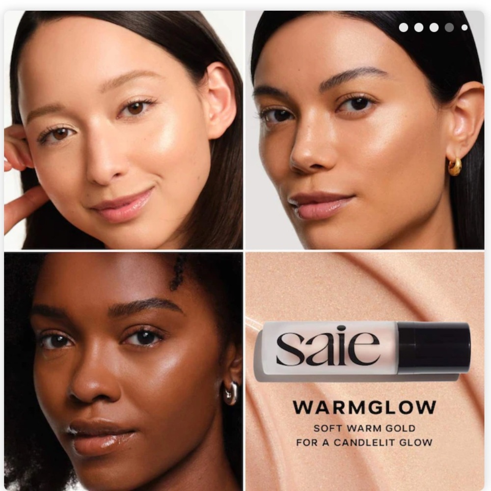 โฌ๏ธ๐๐บ๐ธ๐NWOB SAIE |MINI| Glowy Super Gel Dewy WarmGlow Soft warm Gold Highlighter* - Picture 7 of 16